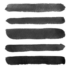 Abstract black watercolor lines for your project N2