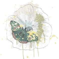 Butterfly and Flower N6