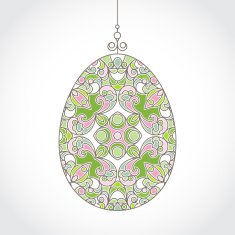 Vector pastel ornamental egg for Easter design