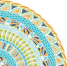 Colorful ethnicity round ornament mosaic vector background N6