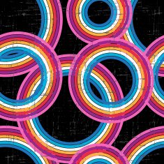 Colorful retro grunge background - vector seamless pattern