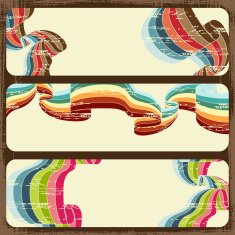 Vintage scratch banners with place for text Vector Eps 10