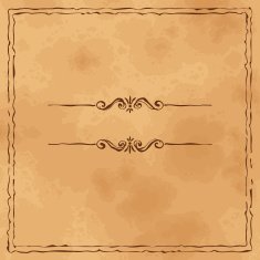 Grunge old paper background with hand drawn frame