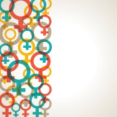 Retro Female symbol background N2
