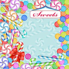 Mixed colorful candies