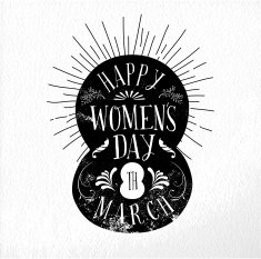 Happy Women day vintage illustration N2
