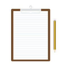 Clipboard and pencil vector illustration N2