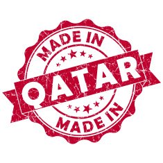 made in qatar grunge seal