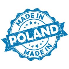 made in poland grunge seal