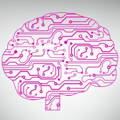 Circuit board computer brain Vector illustration N34