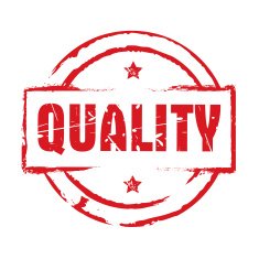 Red vector grunge stamp QUALITY