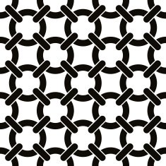 Seamless geometric pattern black and white vector backdrop N3