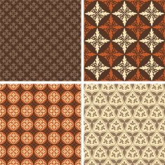 Set of four square seamless patterns for backgrounds and wallpapers N2