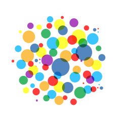 Bubble colorful frame for your design