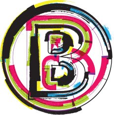 Colorful Grunge Font LETTER B N4