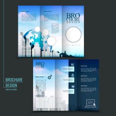 modern style tri-fold template brochure