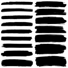 Various width brush strokes