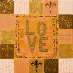 Painting with writing "Love" N2