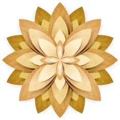 Flower origami recycled paper craft N2
