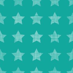 Stars textile textured green seamless pattern background