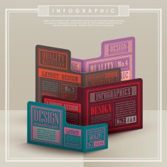infographic vector elements with paper origami style N2