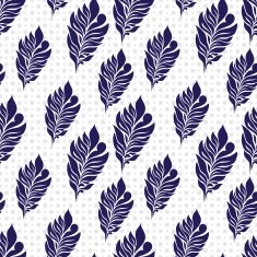 Seamless background with abstract blue feathers