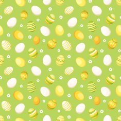 Seamless background with Easter eggs Vector illustration