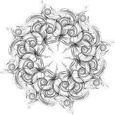 Mandala Skeych Graphic pattern modern ornament N11