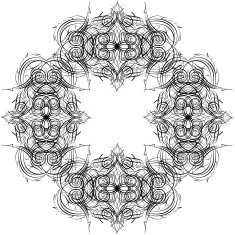 Mandala Skeych Graphic pattern modern ornament N14