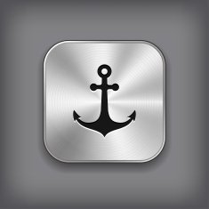 Anchor icon - metal app button N2