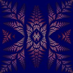 Fabulous symmetric pattern of the leaves in purple N3