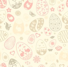 Seamless pattern of Easter eggs N9