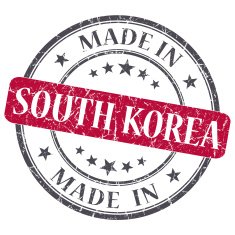 made in SOUTH KOREA red grunge stamp