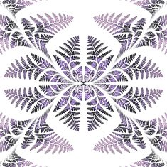 Fabulous symmetric pattern of the leaves in purple N4