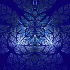 Fabulous fractal pattern in blue Collectiont - tree foliage