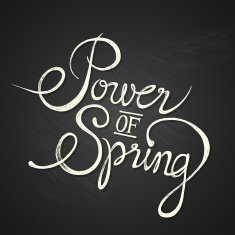 POWER of SPRING - quote on chalkboard N2