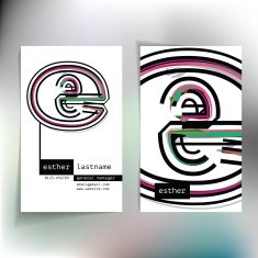 Business card design with letter E N2