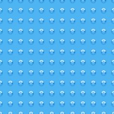 Painted metallic plate with round rivets texture - blue background