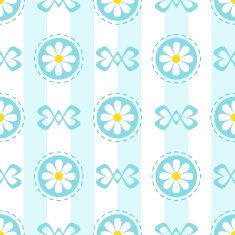Pastel seamless pattern with camomiles