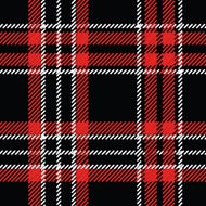 Black red and white tartan seamless vector pattern