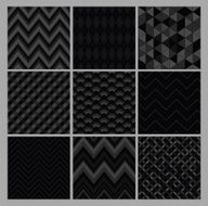 Seamless black geometric hipster background set N2