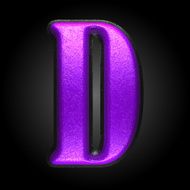 vector violet plastic figure d