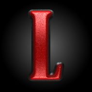 vector red plastic figure l