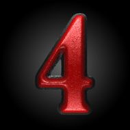 vector red plastic figure 4