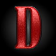 vector red plastic figure d