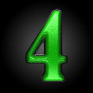 vector green plastic figure 4
