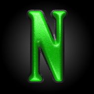 vector green plastic figure n
