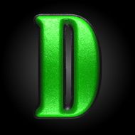 vector green plastic figure d