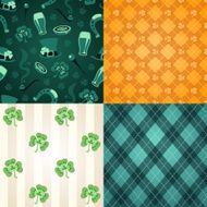 Four st Patrick's Day's patterns