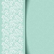 Blue card with floral pattern Vector eps-10